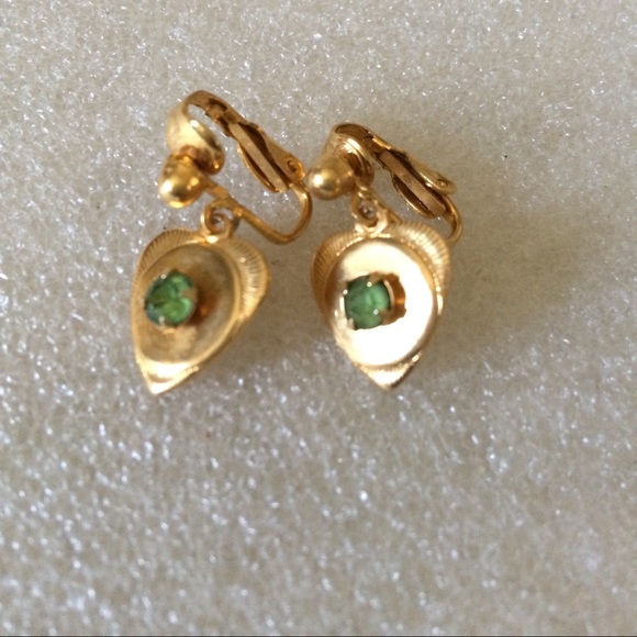 art deco Jewelry - Art Deco clip on earrings